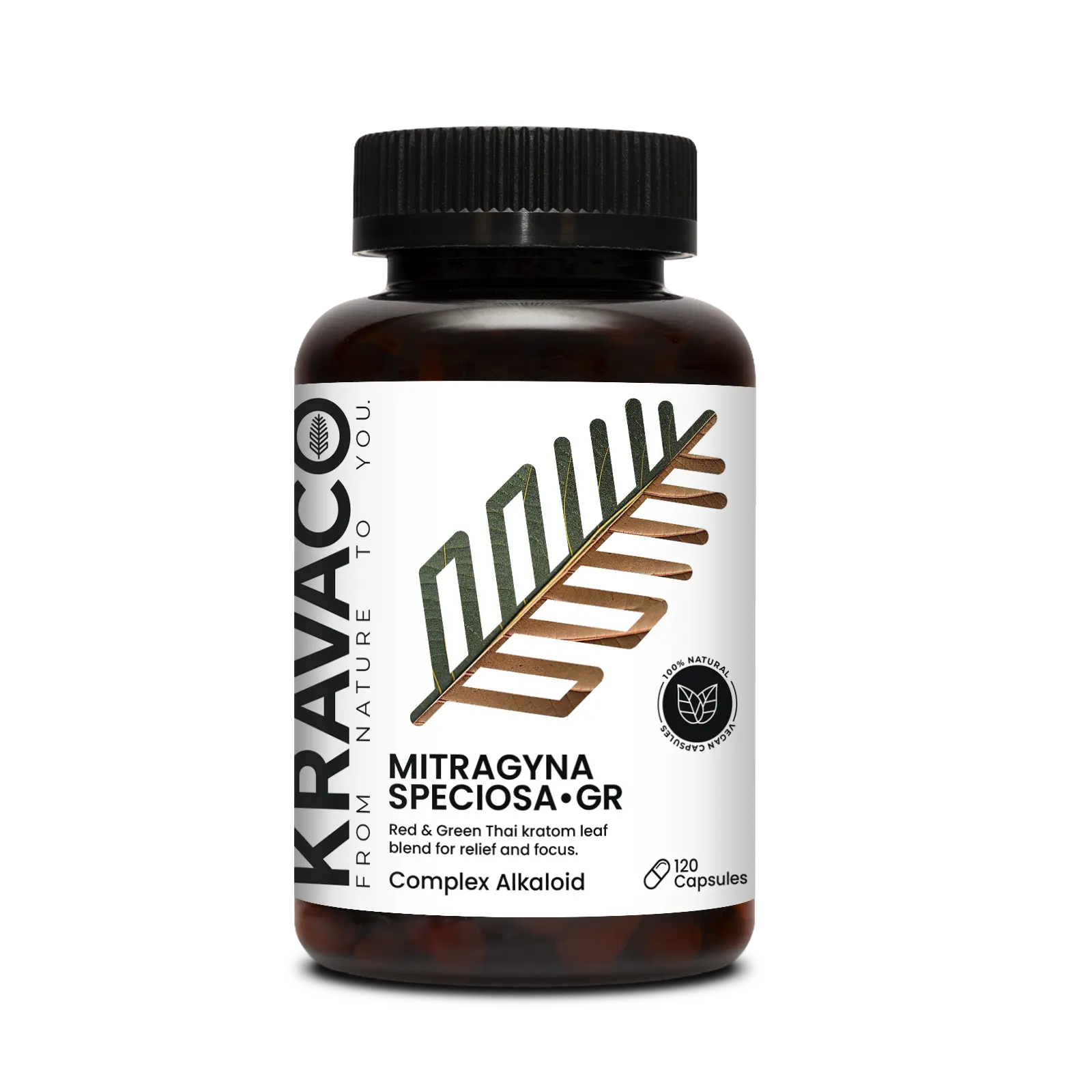 Kravaco's Kratom Green and Red blend, Mitragyna Speciosa