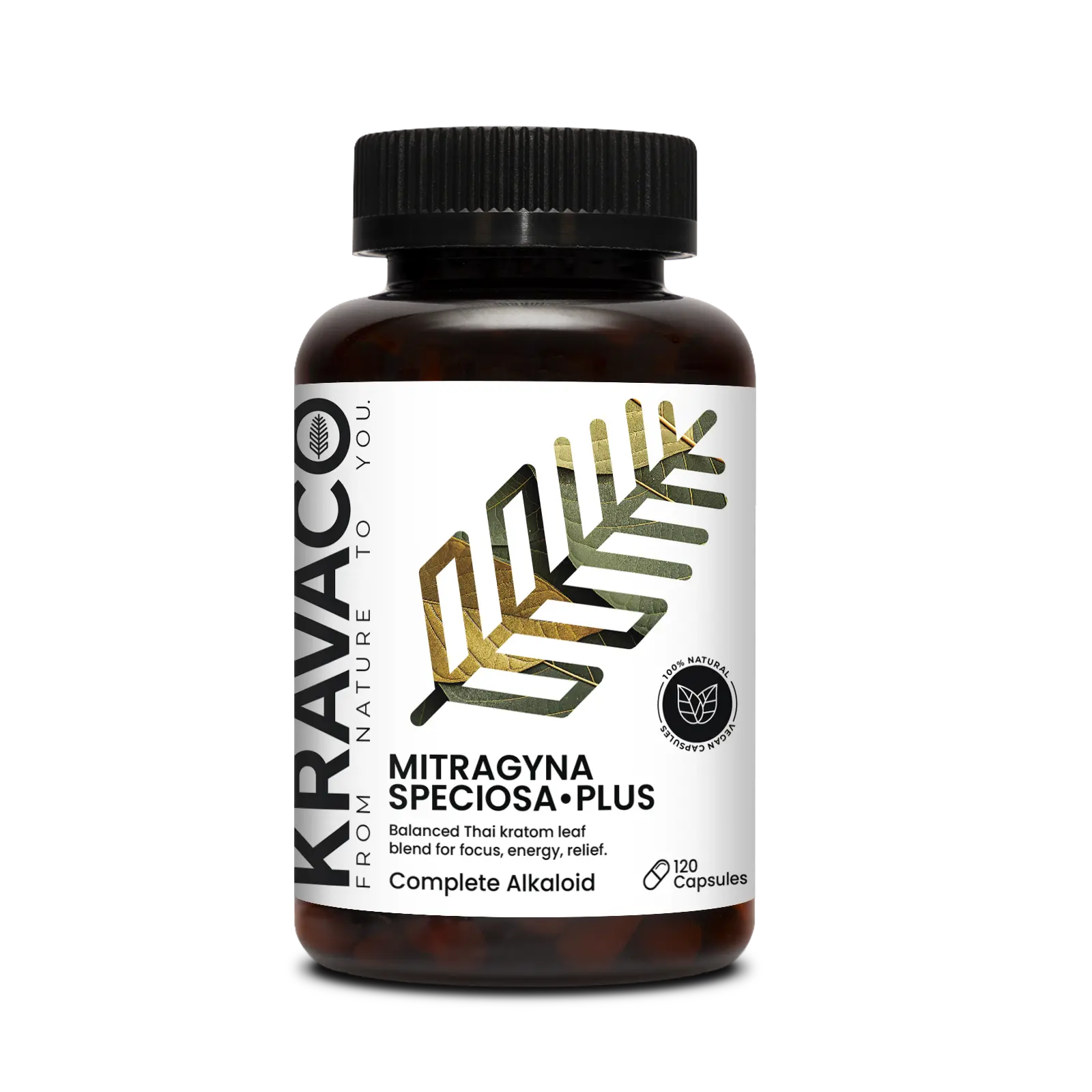 Kravaco's Kratom Plus Blend, Mitragyna Speciosa