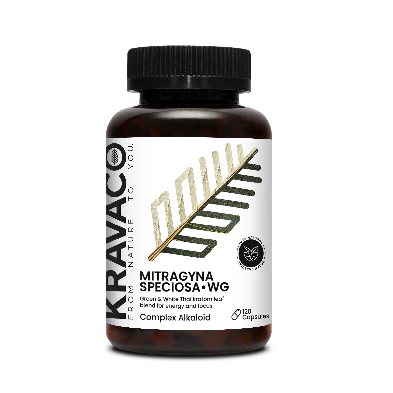 Kravaco's Kratom White and Green blend, Mitragyna Speciosa