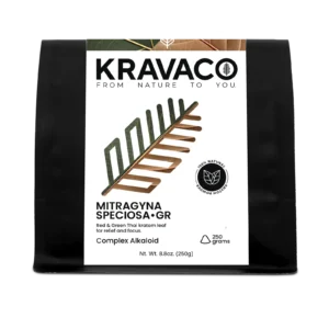 Kravaco's Kratom Green and Red blend, Mitragyna Speciosa Powder