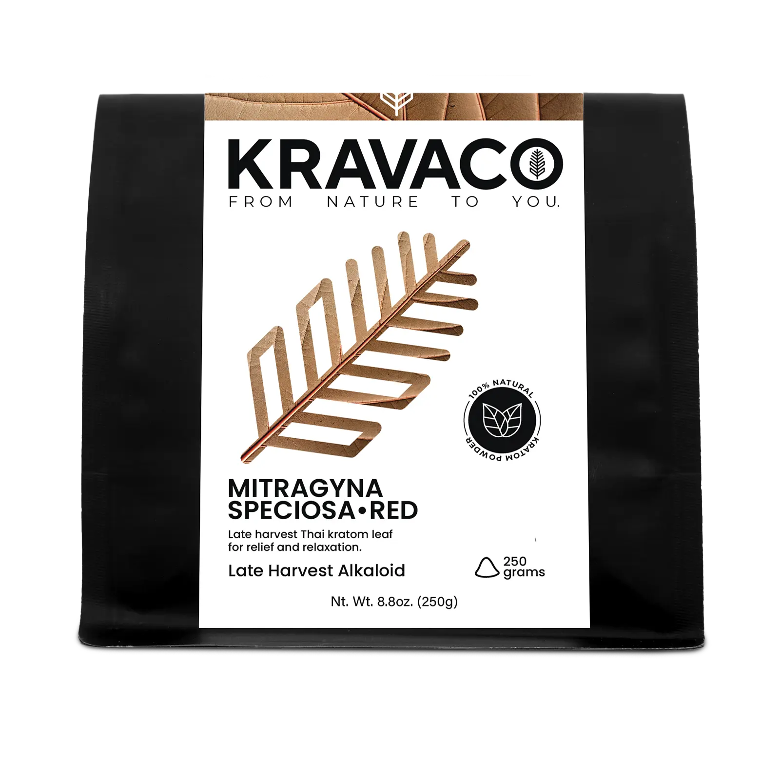 Kravaco's Kratom Red, Mitragyna Speciosa Powder