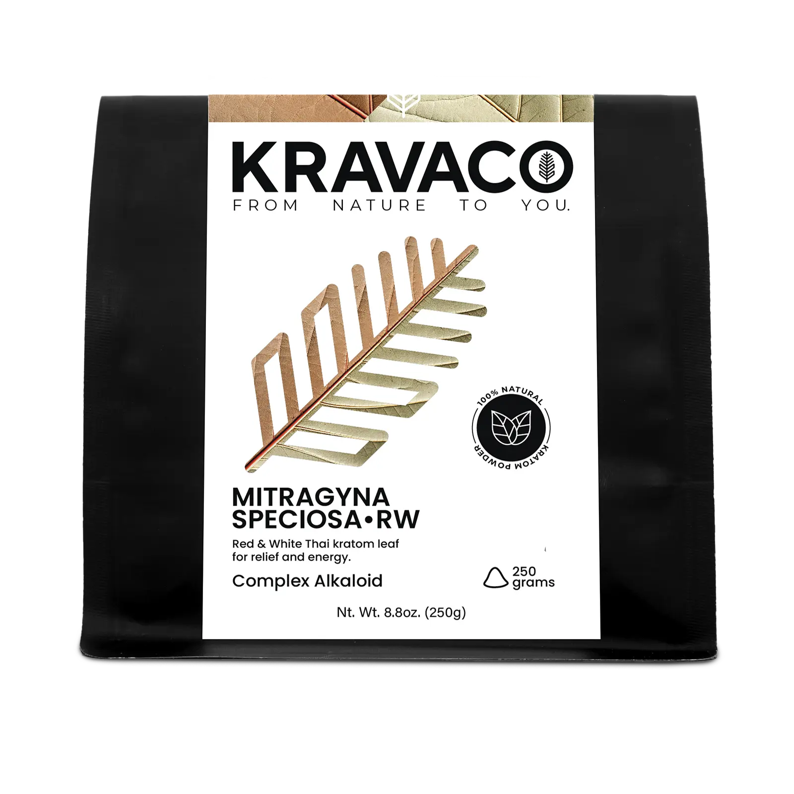 Kravaco's Kratom Red and White blend, Mitragyna Speciosa Powder