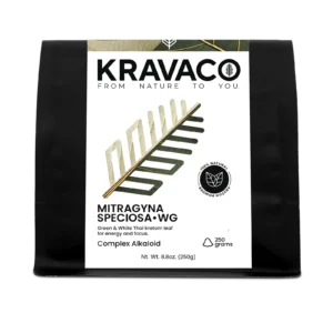 Kravaco's Kratom White and Green blend, Mitragyna Speciosa Powder