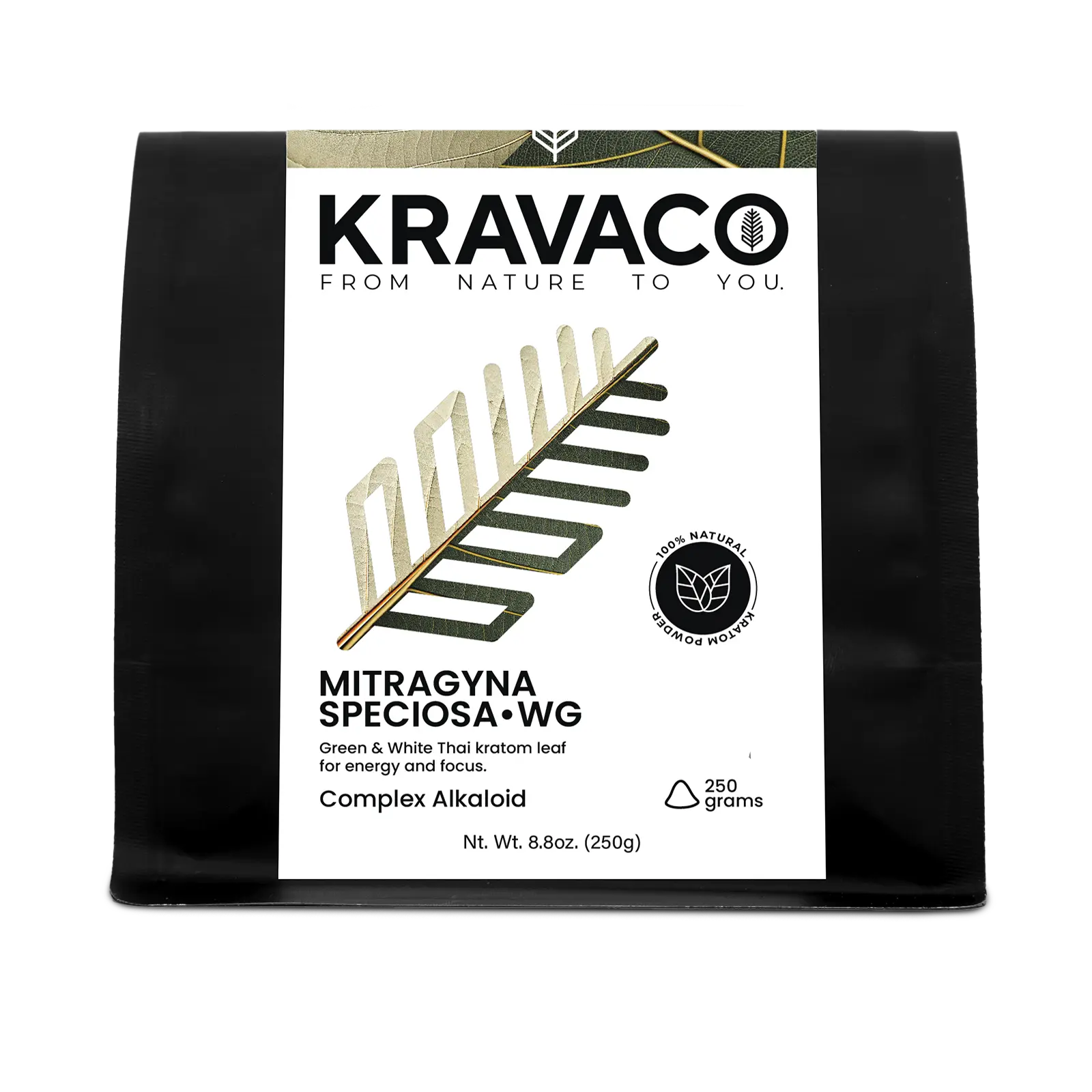 Kravaco's Kratom White and Green blend, Mitragyna Speciosa Powder